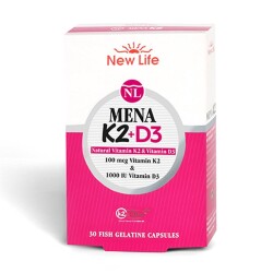 New Life Mena K2+D3 Natural Vitamin 30 Kapsül - NewLife