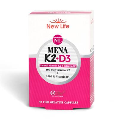 New Life Mena K2+D3 Natural Vitamin 30 Kapsül - 1