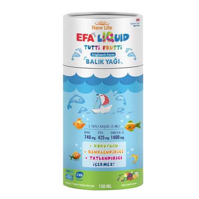 NewLife EFA Liquid Tutti Frutti Balık Yağı Şurubu 150 ml - 1