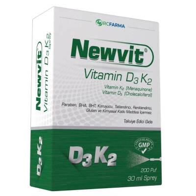 Newvit Vitamin D3 K2 Sprey 30 ml - 1