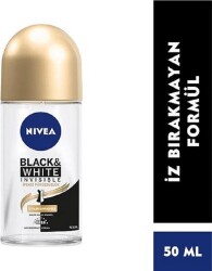 Nivea Black&White İpeksi Pürüzsüzlük Roll-On 50 ml - Nivea
