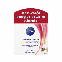 Nivea Kırışıklık Karşıtı + Sıkılaştırıcı 45+ Yaşa Özel Yüz Kremi - Nivea
