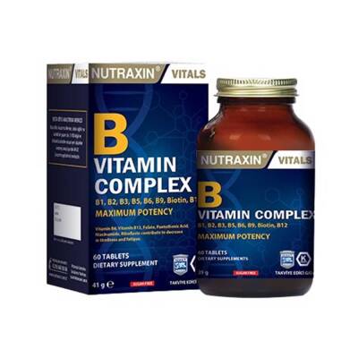 Nutraxin B Vitamin Complex 60 Bitkisel Kapsül - 1