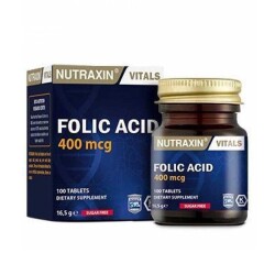 Nutraxin Folic Acid 400 mcg 100 Tablet - Nutraxin