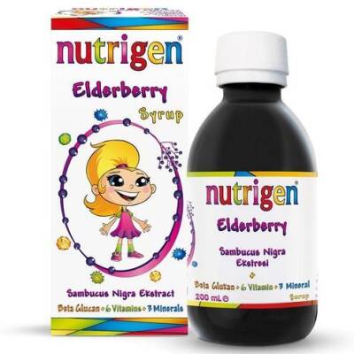 Nutrigen Elderberry Kara Mürver Beta Glukan Şurup 200 ml - 1