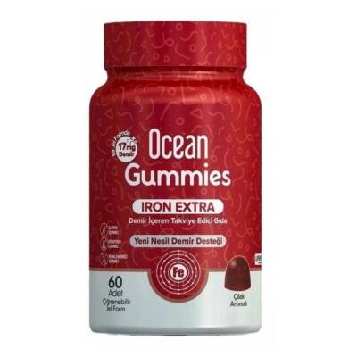 Ocean Gummies Iron Extra 60 Çiğneme Jel Form - 1