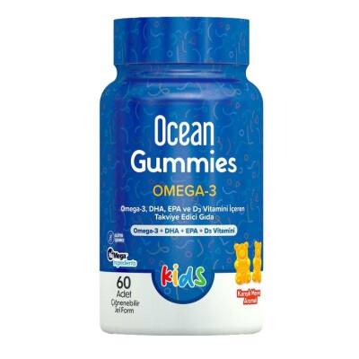Ocean Kids Gummies Omega 3 60 Çiğnenebilir Jel Form - 1