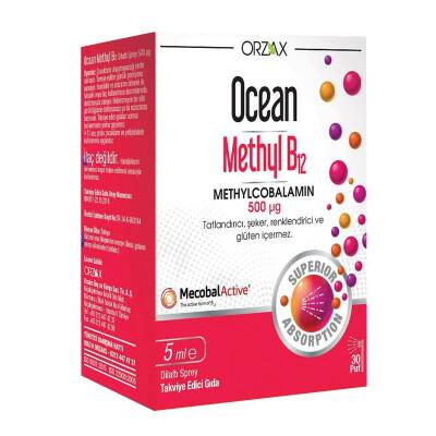 Ocean Methyl B12 500 mcg 5 ml Dilaltı Sprey - 1