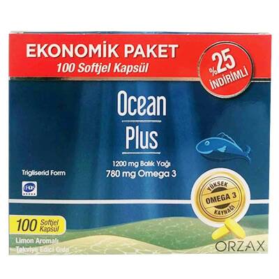 Ocean Plus Balık Yağı 1200 mg 100 Kapsül - 1
