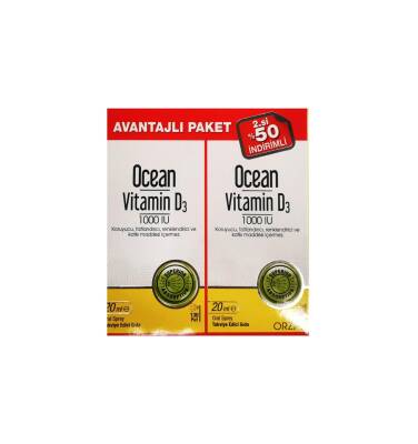 Ocean Vitamin D3 1000 Iu Sprey 20 ml 2'li Avantaj Paket - 1