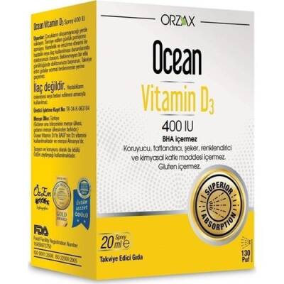 Ocean Vitamin D3 400 IU Sprey 20 Ml - 1