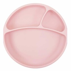 OİOİ Vakum Tabanlı Silikon Tabak Pembe - OiOi