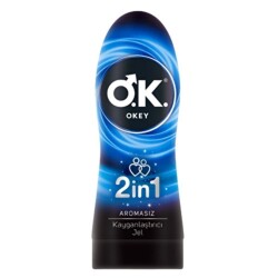 Okey 2 in 1 Aromasız Kayganlaştırıcı Jel 200 ml - Okey