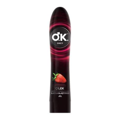 Okey Çilek Su Bazlı Kayganlaştırıcı Jel 100 ml - 1