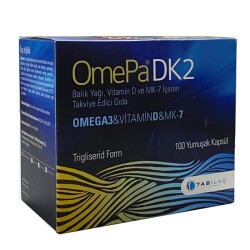 OmePa DK2 Omega 3 Vitamin D ve MK-7 100 Kapsül - Tab İlaç