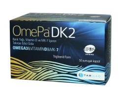 OmePa DK2 Omega 3 Vitamin D ve MK-7 50 Kapsül - Tab İlaç