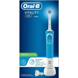 Oral-B Vitality 100 Cross Action Mavi Şarjlı Diş Fırçası - Oral-B