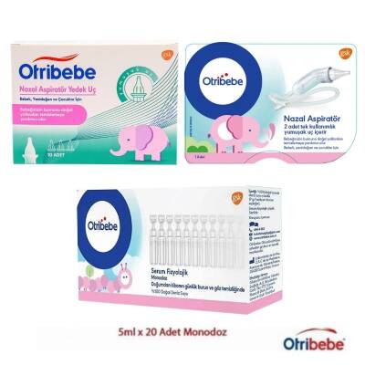 Otribebe Burun Aspiratörü + 10 Adet Yedek Uç + Monodoz Flakon 20 Adet - 1