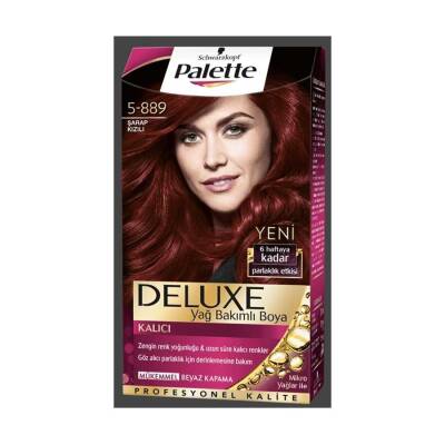 Palette Deluxe 5-889 Şarap Kızılı Saç Boyası - 1