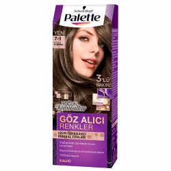 Palette Yoğun Göz Alıcı Renkler 7-1 Küllü Kumral Saç Boyası - Palette