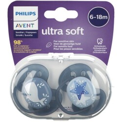 Philips Avent SCF223/03 Ultra Soft Erkek 6-18 Ay 2'li Emzik Erkek - Philips Avent