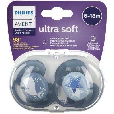 Philips Avent SCF223/03 Ultra Soft Erkek 6-18 Ay 2'li Emzik Erkek - 1