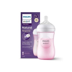 Philips Avent SCY903/11 Natural Response PP Biberon 1+ Ay 260 ml Pembe - Philips Avent