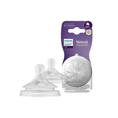 Philips Avent SCY966 02 Natural Response Yoğun Akış 6 Ay + 2 li Biberon Emziği - 1