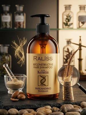 Raliss Reconstructıve Shampoo With Keratin Yapılandırıcı Şampuan 500 ML - 3