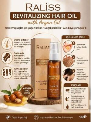 Raliss Revıtalızıng Haır Oıl Argan Yağlı Canlandırıcı Saç Yağı - 4