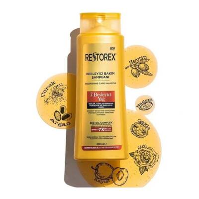 Restorex 7 Yağ Besleyici Bakım Etkili Şampuan 500 ml - 3
