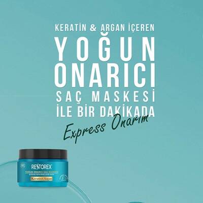 Restorex Keratin & Argan Yoğun Onarıcı Saç Maskesi 300 ml - 4
