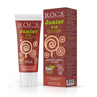 Rocs Junior 6-12 Yaş Çikolata- Karamel Diş Macunu 60 ml - 1