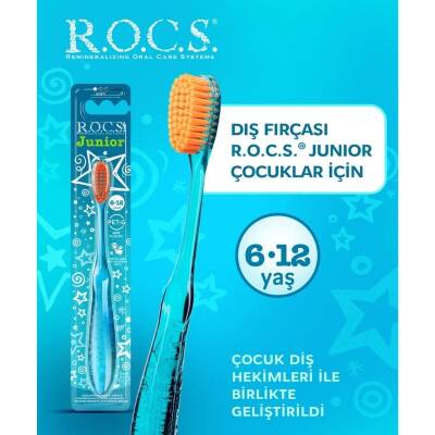Rocs Junior 6-12 Yaş Çocuk Diş Fırçası-MAVİ - 2