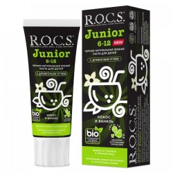 Rocs Junıor 6 12 Yaş Hindistan Cevizi Vanilya Tadında Florürsüz Diş Macunu 74g - ROCS