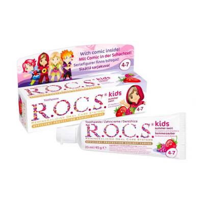 ROCS Kids 4-7 Yaş Meyveli Çocuk Diş Macunu 35ml - 1