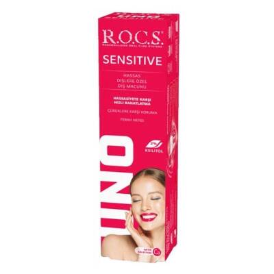 ROCS Uno Sensitive Hassas Dişlere Özel Florürsüz Diş Macunu 60 ml - 1