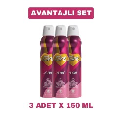 She Fun Kadın Deodorant 150 ml X3 Adet - She