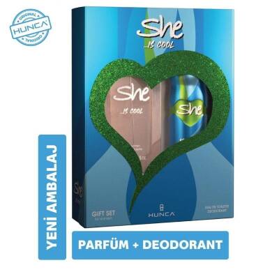 She Is Cool EDT 50 ml + Deo Sprey 150 ml Kadın Parfüm Seti - 2