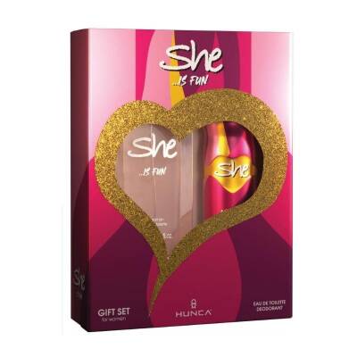 She Is Fun EDT 50 ml + Deo Sprey 150 ml Kadın Parfüm Seti - 1