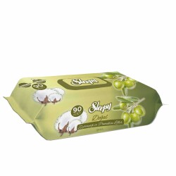 Sleepy Islak Havlu Zeytinyağı - Pamuksu Lifler 90 Adet - 