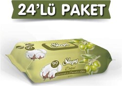 Sleepy Zeytinyağlı 90 Yaprak 24'lü Paket Islak Mendil - 