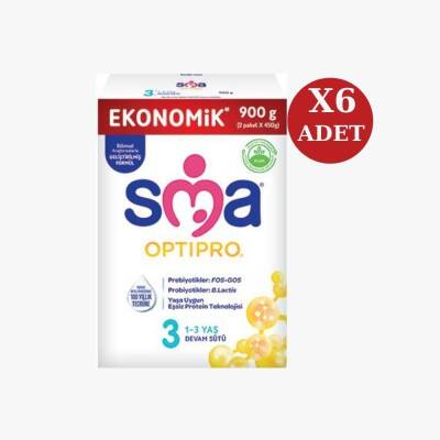 SMA Optipro 3 Probiyotik Devam Sütü 6lı 900 gr - 1