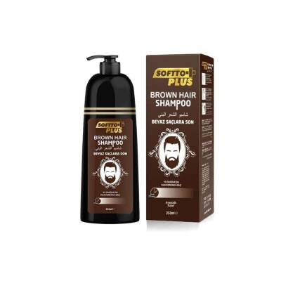 Softto Plus Beyaz Kapatıcı Kahverengi Şampuan 350 ml - 1