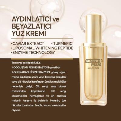 Softto Plus Beyazlatıcı ve Aydınlatıcı Yüz Kremi 100 ML - 3
