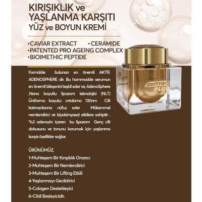 Softto Plus Kırışıklık ve Yaşlanma Karşıtı Yüz ve Boyun Kremi 50ML - 3