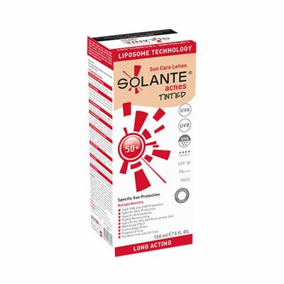 Solante Acnes Tinted Lotion Spf 50+ 150 ml Akne Önleyici Renkli Güneş Losyonu - 1
