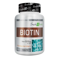 Suda Vitamin Biotin 5000 mcg 50 Tablet - Suda Vitamin