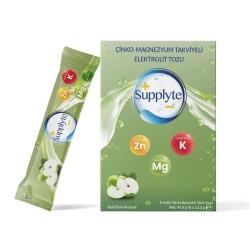 Supplyte Çinko Magnezyum Takviyeli Elektrolit Elma Aromalı 8 Saşe - Supplyte