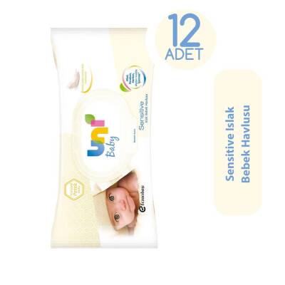 Uni Baby Sensitive 56 Yaprak 12'li Paket Islak Mendil - 1